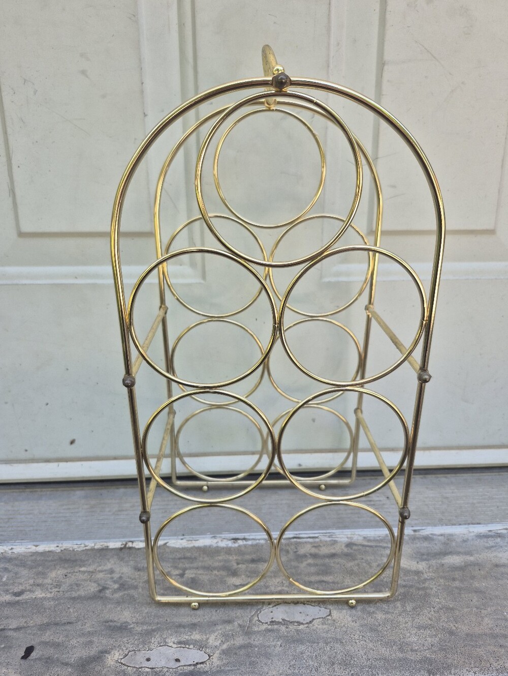 Vintage? Gold Toned Metal Wine Rack